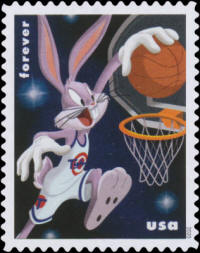 Scott 5495 — Forever Bugs Bunny as Basketball Player: From Space Jam - 1996 :: Pane Single