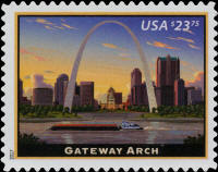 Scott 5157 — $23.75 Express Mail: Gateway Arch :: Pane Single