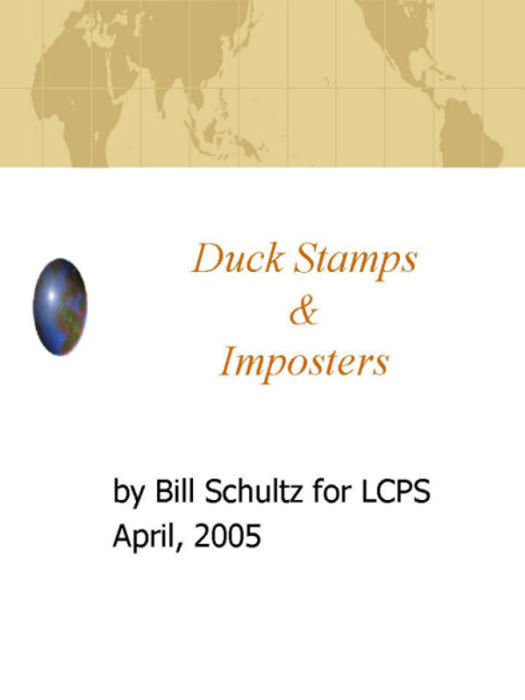 Duck Stamps and Imposters:  1/11